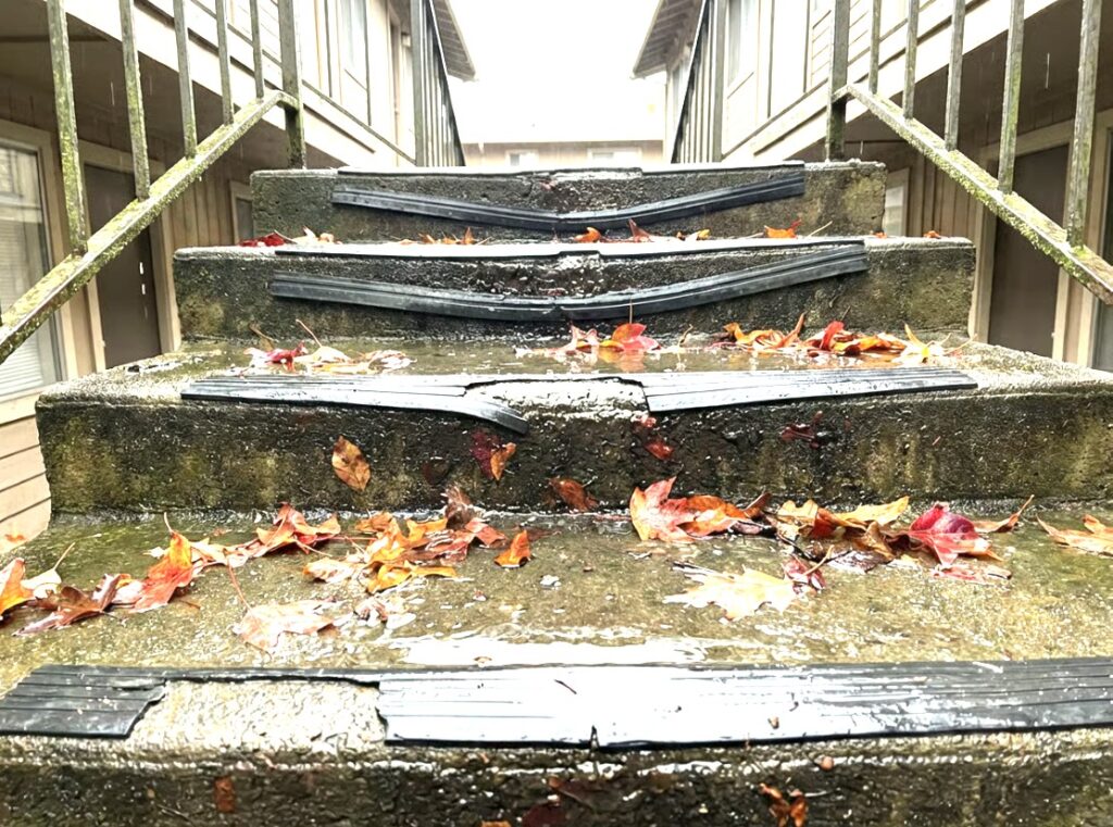 apartment liability standing water stairs